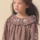 Lali Kids :: Belle Dress In Brown Block Print