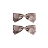 Lali Kids :: Bow Set In Brown Block Print