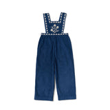 Lali Kids :: Clara Romper In Bijou Blue Embroidery