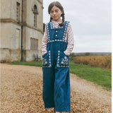 Lali Kids :: Clara Romper In Bijou Blue Embroidery