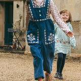 Lali Kids :: Clara Romper In Bijou Blue Embroidery