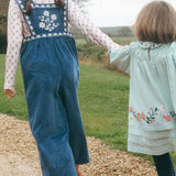 Lali Kids :: Clara Romper In Bijou Blue Embroidery