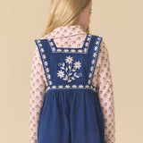 Lali Kids :: Clara Romper In Bijou Blue Embroidery