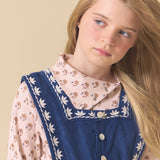 Lali Kids :: Clara Romper In Bijou Blue Embroidery