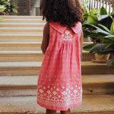 Lali Kids :: Sofia Dress In Coral Crossstitch