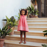 Lali Kids :: Sofia Dress In Coral Crossstitch