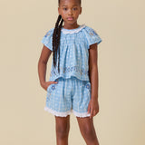 Lali Kids -  Tulip Set In Vintage Blue Plaid