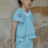Lali Kids -  Tulip Set In Vintage Blue Plaid