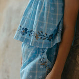 Lali Kids -  Tulip Set In Vintage Blue Plaid