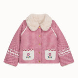 Louise Misha - Reversible Coat Jasmina Raspberry Checks