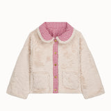 Louise Misha - Reversible Coat Jasmina Raspberry Checks