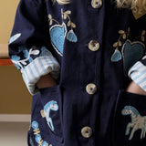 Sissel Mini - Maggie Mini Jacket Navy Horses