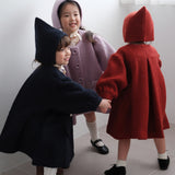 Mes Kids Des Fleurs - Lantern Sleeve Coat Navy
