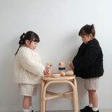 Mes Kids Des Fleurs - Fuzzy Coat White