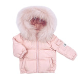 [Pre - Order] Mi Loves :: Racoon Fur Trim Puff Jacket Pink - 무광