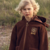 Mini Rodini :: Bear Emb Pile Jacket Brown