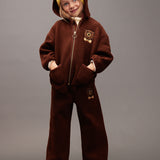 Mini Rodini :: Bear Emb Pile Jacket Brown