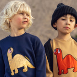 Mini Rodini :: Dino Application Sweatshirt Blue