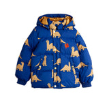 Mini Rodini :: Dinos Aop Hooded Puffer Blue