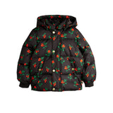 Mini Rodini :: Lingonberries Aop Hooded Puffer Black