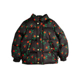 Mini Rodini :: Lingonberries Aop Hooded Puffer Black
