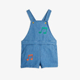 [Pre-Order] Mini Rodini :: Note emb lightweight denim dungarees
