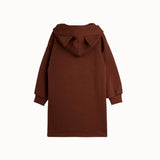 [Pre-Order] Mini Rodini - Cat Ears Hoodie Sweatdress Brown