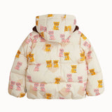 [Pre-Order] Mini Rodini - Kittens Aop Faux Fur Collar Puffer Multi