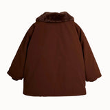 [Pre-Order] Mini Rodini - Padded Nylon Parka With Faux Fur Collar Brown