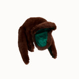 Mini Rodini - Rabbit Ear Faux Fur Cap Brown