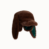 Mini Rodini - Rabbit Ear Faux Fur Cap Brown