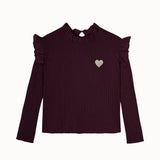 Mipounet - Charlotte Flammé T-Shirt Aubergine