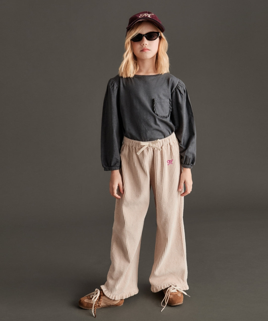 Mipounet Siena Corduroy Pant Ecru - kids pants detail