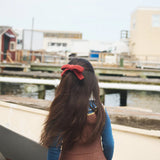 Misha And Puff :: Jumbo Goldie Bow Garnet