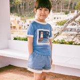 Misha And Puff :: Lighthouse Collage Ringer Tee Blueslate