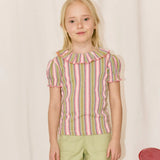 Misha And Puff -  Balloon Sleeve Paloma Tee Aura Vaquero Stripe