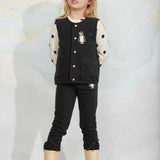 [Pre-Order] Mini Rodini - Penguin Patch Microfleece Vest Black