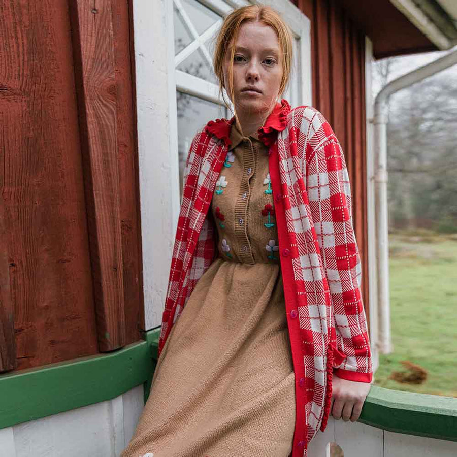 Fish And Kids :: Red Checks Coat