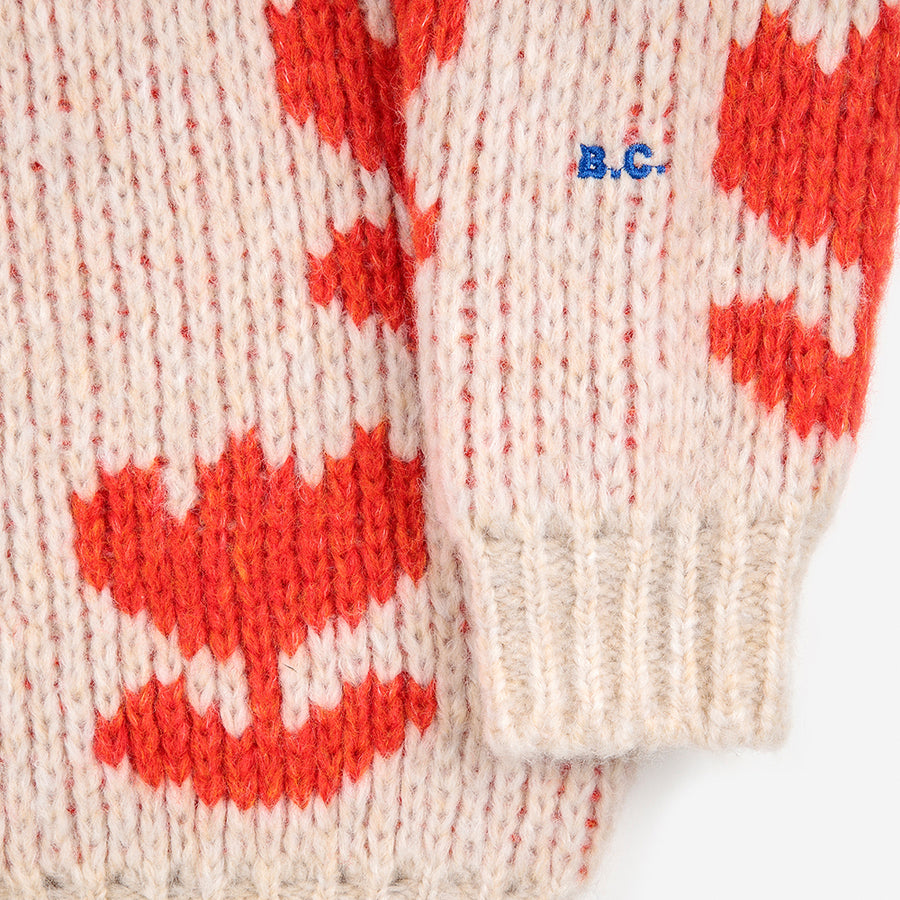 Bobo Choses :: Retro Flowers All Over Jacquard Cardigan