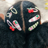 Rockahula - Cherry Kiss Stripy Clips