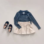 Mipounet Enrica Flamé Polo Grey - kids polo styled