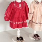 Emile Et Ida - Robe Brodee Griotte