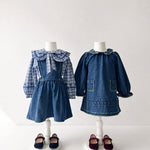 Emile Et Ida Blouse Grand Col Carreau - kids blouse lifestyle photo