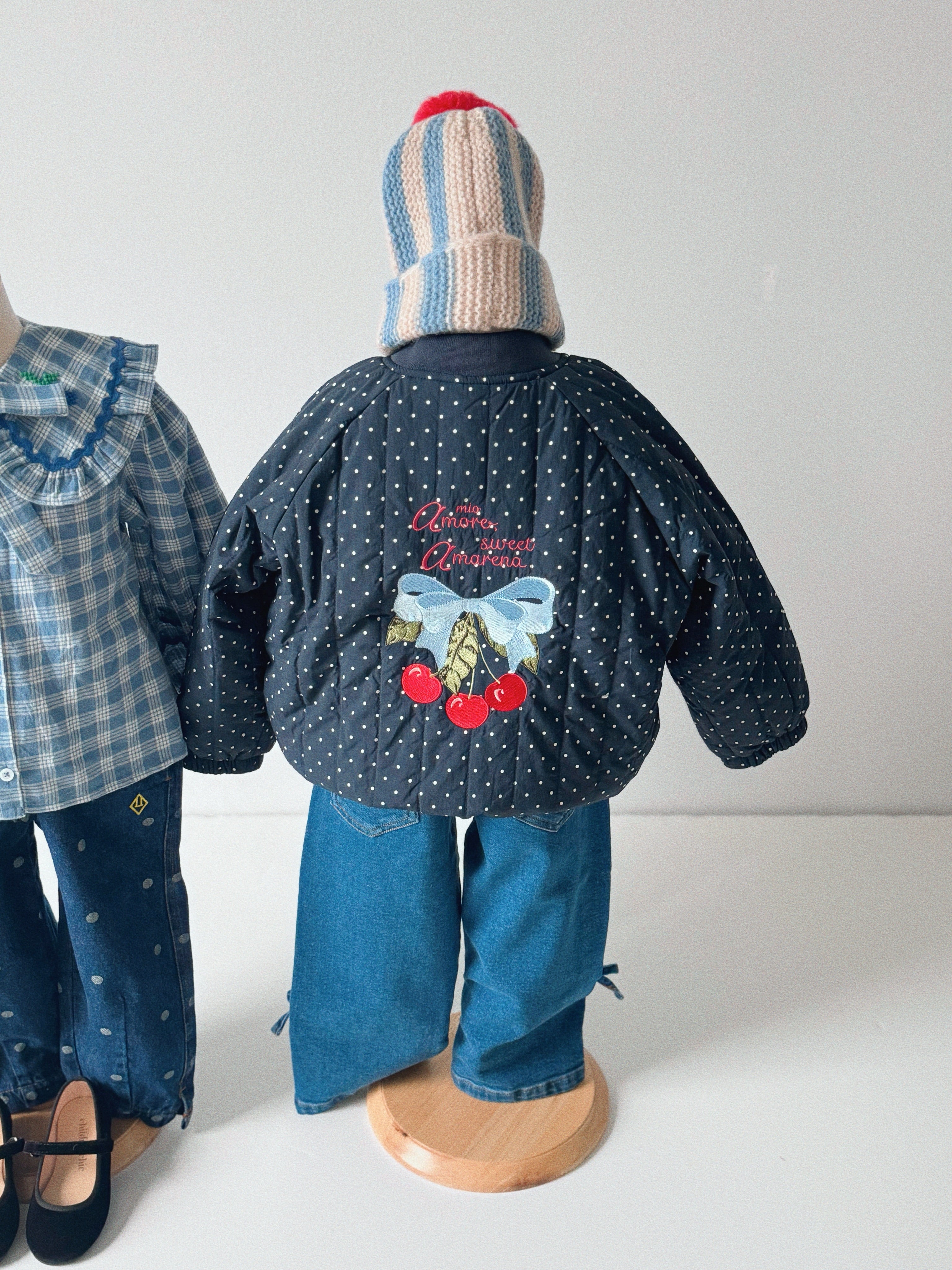 Konges Sløjd Juno Printed Dot Bomber Jacket - kids jacket lifestyle photo