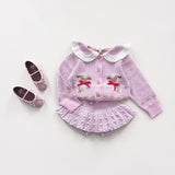 Misha And Puff -  Eyelet Popcorn Skating Skirt Aura