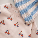Emile Et Ida - Sweat Imprime Ao Grand Dog Farine