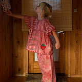 Sissel Mini - Saxo Mini Pants Red Check