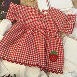 Sissel Mini - Charlene Mini Top Red Checks