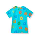 Smafolk :: T-Shirt With Apples Blue Atoll