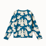 Smafolk -  Gala Long-Sleeved Top With Dancing Ghosts Seawind